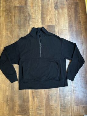 Vuori Sedona Rib Half-Zip Black Women’s Size large Pullover